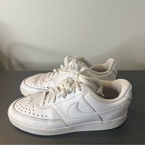 Nike Court Vision Low Women's White leather Sneakers Size 6.5